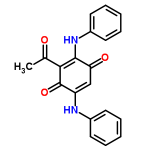 2,5-Cyclohexadiene-1,4-dione,3-acetyl-2,5-bis(phenylamino)- Structure,33251-25-1Structure