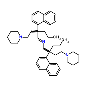 1-[3-(1-Naphtyl)-3-[n-[2-(1-naphtyl)-2-(2-piperidinoethyl)pentyl ]iminomethyl ]hexyl ]piperidine Structure,33310-61-1Structure