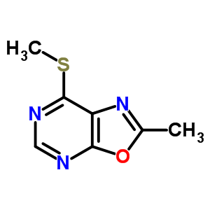 2-甲基-7-(甲基硫代)-噁唑并[5,4-d]嘧啶結(jié)構(gòu)式_33360-25-7結(jié)構(gòu)式