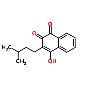 4-Hydroxy-3-(3-methylbutyl)naphthalene-1,2-dione Structure,3343-38-2Structure