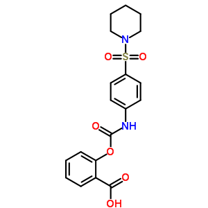 2-[[4-(1-Piperidylsulfonyl)phenyl]carbamoyloxy]benzoic acid Structure,33433-73-7Structure