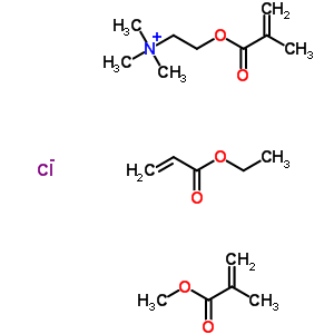 2-甲基-2-丙烯酸甲酯與2-丙烯酸乙酯和N,N,N-三甲基-2-[(2-甲基-2-丙烯?；?氧]乙銨氯化物的聚合物結(jié)構(gòu)式_33434-24-1結(jié)構(gòu)式