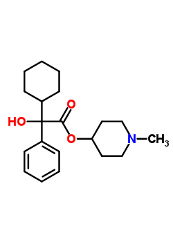 N-methylpiperidine-4-yl-2-cyclohexyl-2-hydroxy-2-phenylacetate Structure,33445-17-9Structure