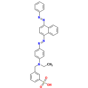 A-[n-ethyl-4-[[4-(phenylazo)-1-naphtyl ]azo]anilino]-m-toluenesulfonic acid Structure,33450-33-8Structure