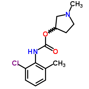 2-Chloro-6-methylcarbanilic acid 1-methyl-3-pyrrolidinyl ester Structure,33531-64-5Structure