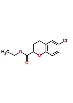 6-氯苯并二氫吡喃-2-羧酸乙酯結(jié)構(gòu)式_33533-96-9結(jié)構(gòu)式