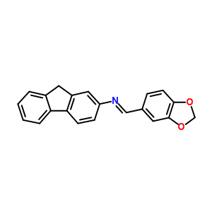 1-Benzo[1,3]dioxol-5-yl-n-(9h-fluoren-2-yl)methanimine Structure,33651-52-4Structure