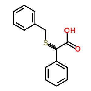 2-Benzylsulfanyl-2-phenyl-acetic acid Structure,33767-32-7Structure