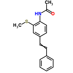 Acetamide,n-[2-(methylthio)-4-(2-phenylethenyl)phenyl]- Structure,33872-49-0Structure