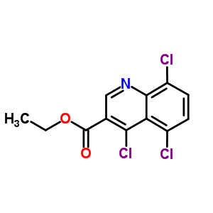 4,5,8-三氯喹啉-3-羧酸乙酯結(jié)構(gòu)式_338795-11-2結(jié)構(gòu)式