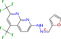 (9ci)-[5,7-雙(三氟甲基)-1,8-萘啶-2-基]肼酮2-呋喃羧醛結(jié)構(gòu)式_338962-13-3結(jié)構(gòu)式