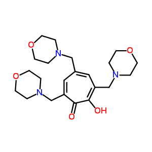 2-Hydroxy-3,5,7-tris(morpholinomethyl)-2,4,6-cycloheptatrien-1-one Structure,33902-86-2Structure