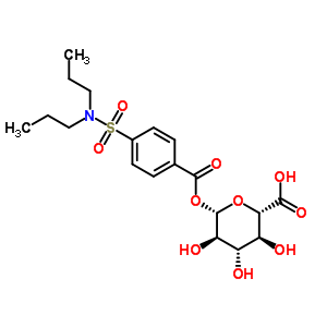 (2S,3S,4S,5R,6S)-6-[4-(二丙基氨基磺?；?苯甲?；鵠氧基-3,4,5-三羥基四氫吡喃-2-羧酸結(jié)構(gòu)式_34017-15-7結(jié)構(gòu)式