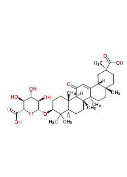 (2S,3S,4S,5R,6R)-6-[[(3S,4aR,6aR,6bS,8aS,11S,12aR,14aR,14bS)-11-羧基-4,4,6a,6b,8a,11,14b-七甲基-14-氧代-2,3,4a,5,6,7,8,9,10,12,12a,14a-十二氫-1H-苉-3-基]氧基]-3,4,5-三羥基四氫吡喃-2-羧酸結(jié)構(gòu)式_34096-83-8結(jié)構(gòu)式