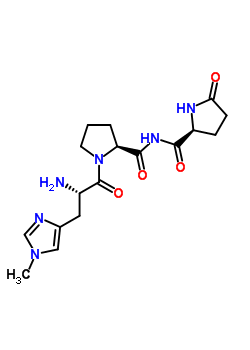 (2S)-N-[(2S)-1-[(2S)-2-氨基-3-(1-甲基咪唑-4-基)丙酰]吡咯烷-2-羰基]-5-氧代吡咯烷-2-甲酰胺結構式_34367-55-0結構式