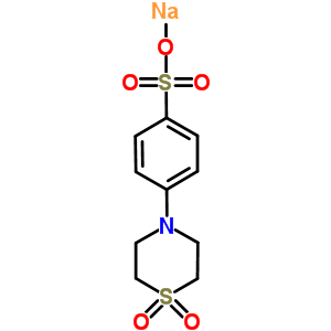 Sodium; 4-(1,1-dioxo-1lambda*6*-thiomorpholin-4-yl)-benzenesulfonate Structure,343870-80-4Structure