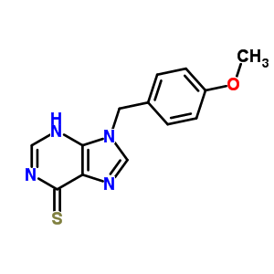 9-[(4-Methoxyphenyl)methyl]-3h-purine-6-thione Structure,34396-93-5Structure