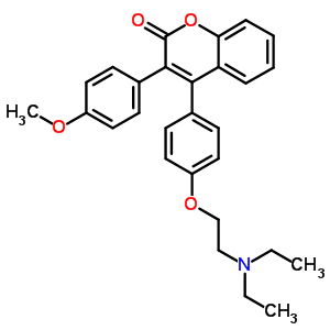 4-[4-(2-Diethylaminoethoxy)phenyl]-3-(4-methoxyphenyl)chromen-2-one Structure,3450-73-5Structure