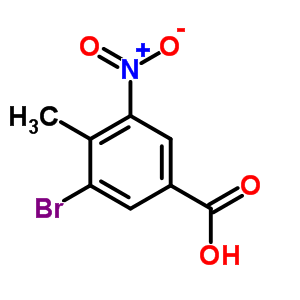 3-Bromo-4-methyl-5-nitrobenzoic acid Structure,34545-20-5Structure