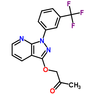 1-[[1-[M-(trifluoromethyl)phenyl ]-1h-pyrazolo[3,4-b]pyridin-3-yl ]oxy]-2-propanone Structure,34580-66-0Structure