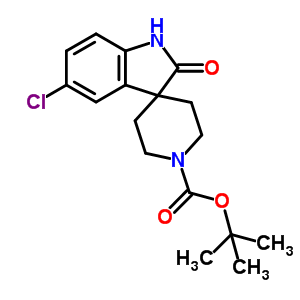 5-Chloro-1,2-dihydro-2-oxo-spiro[3h-indole-3,4’-piperidine]-1’-carboxylic acid 1,1-dimethylethyl ester Structure,346701-12-0Structure