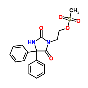 2,4-Imidazolidinedione,3-[2-[(methylsulfonyl)oxy]ethyl]-5,5-diphenyl- Structure,34806-23-0Structure