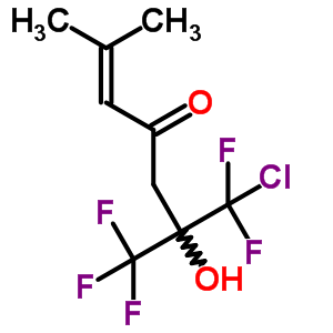 7-Chloro-7,7-difluoro-6-hydroxy-2-methyl-6-trifluoromethyl-2-hepten-4-one Structure,34844-12-7Structure