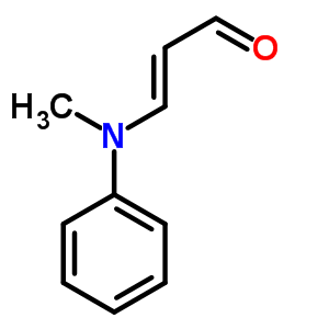 反式 3-(n-甲基苯胺)丙烯醛結(jié)構(gòu)式_34900-01-1結(jié)構(gòu)式