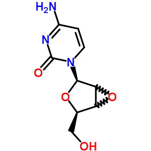 4-Amino-1-[(1s,2r,4r,5s)-4-(hydroxymethyl)-3,6-dioxabicyclo[3.1.0]hexan-2-yl]pyrimidin-2-one Structure,34989-27-0Structure