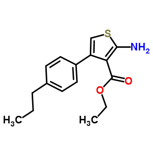 Ethyl 2-amino-4-(4-propylphenyl)thiophene-3-carboxylate Structure,350990-43-1Structure