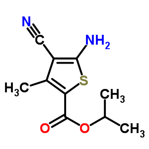 5-氨基-4-氰基-3-甲基噻吩-2-羧酸異丙酯結(jié)構(gòu)式_350997-06-7結(jié)構(gòu)式