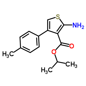 2-氨基-4-(4-甲基苯基)噻吩-3-羧酸異丙酯結(jié)構(gòu)式_350997-25-0結(jié)構(gòu)式