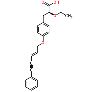 (S)-e-2-乙氧基-3-4-(5-苯基-2-戊烯-4-炔氧基)苯丙酸結(jié)構(gòu)式_351864-00-1結(jié)構(gòu)式