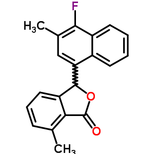 1(3H)-isobenzofuranone,3-(4-fluoro-3-methyl-1-naphthalenyl)-7-methyl- Structure,35187-93-0Structure