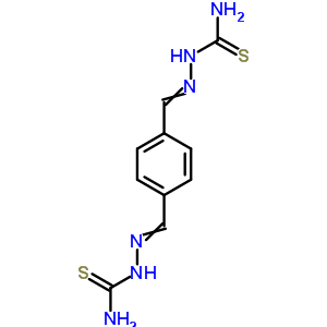 [[4-[(Carbamothioylhydrazinylidene)methyl]phenyl]methylideneamino]thiourea Structure,3525-74-4Structure