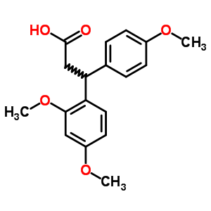 3-(2,4-Dimethoxyphenyl)-3-(4-methoxyphenyl)propanoic acid Structure,35582-70-8Structure