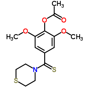 [2,6-Dimethoxy-4-(thiomorpholine-4-carbothioyl)phenyl] acetate Structure,35624-97-6Structure