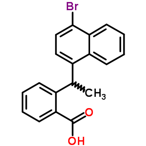 Benzoic acid,2-[1-(4-bromo-1-naphthalenyl)ethyl]- Structure,35670-69-0Structure