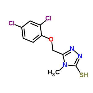 5-[(2,4-Dichlorophenoxy)methyl]-4-methyl-4H-1,2,4-triazole-3-thiol Structure,35687-30-0Structure