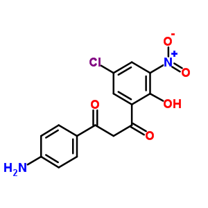 1,3-Propanedione,1-(4-aminophenyl)-3-(5-chloro-2-hydroxy-3-nitrophenyl)- Structure,357166-58-6Structure