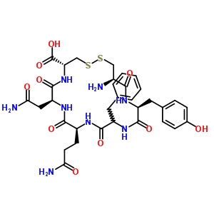 (4R,7s,10s,16s,19r)-19-amino-7-(2-amino-2-oxoethyl)-10-(3-amino-3-oxopropyl)-16-[(4-hydroxyphenyl)methyl]-6,9,12,15,18-pentaoxo-13-(phenylmethyl)-1,2-dithia-5,8,11,14,17-pentazacycloicosane-4-carboxyl Structure,35748-51-7Structure