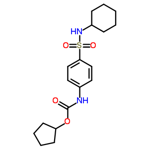 Cyclopentyl n-[4-(cyclohexylsulfamoyl)phenyl]carbamate Structure,35819-76-2Structure