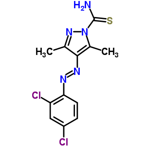 4-(2,4-Dichlorophenyl)diazenyl-3,5-dimethyl-pyrazole-1-carbothioamide Structure,35872-25-4Structure