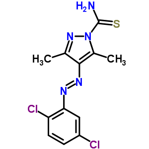 4-(2,5-Dichlorophenyl)diazenyl-3,5-dimethyl-pyrazole-1-carbothioamide Structure,35872-26-5Structure