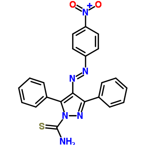 1H-pyrazole-1-carbothioamide,4-[2-(4-nitrophenyl)diazenyl]-3,5-diphenyl- Structure,35872-40-3Structure