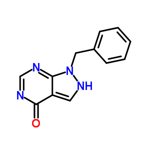 4H-pyrazolo[3,4-d]pyrimidin-4-one,1,5-dihydro-1-(phenylmethyl)- Structure,35877-37-3Structure