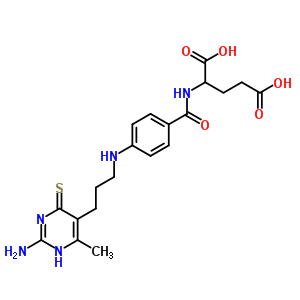 2-[[4-[3-(2-Amino-4-methyl-6-sulfanylidene-3h-pyrimidin-5-yl)propylamino]benzoyl]amino]pentanedioic acid Structure,35960-66-8Structure