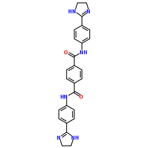 1,4-Benzenedicarboxamide, n,n-bis[4-(4, 5-dihydro-1h-imidazol-2-yl)phenyl]- Structure,3602-01-5Structure