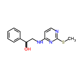 2-[(2-Methylsulfanylpyrimidin-4-yl)amino]-1-phenyl-ethanol Structure,3610-56-8Structure