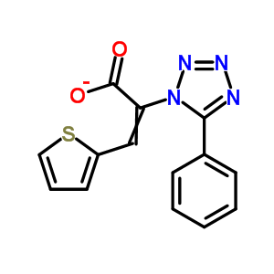 2-(5-Phenyl-1H-tetrazol-1-yl)-3-thien-2-ylAcrylic acid Structure,36283-09-7Structure